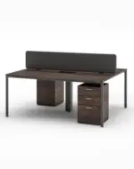 Agile Cluster of 2 W1600 x D750 x H750mm Workstations