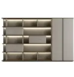 Ring Executive Wall Storage W3320 x D450 x H2035mm Cabinet Mocha Teakwood