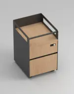 Agile Mobile Pedestal (Black Body) Maryland Walnut A - Image 5