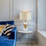 Desk Lamp Creative Table Lamps Glass Bedside Table Lamps with Fabric Lampshade Modern Nightstand Lamps for Home Office Cafe Restaurant Lamp - Image 2