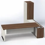 Elite Desk with Credenza Return & Cabinet W2000 x D2900 x H1600mm Executive Desks - Image 2