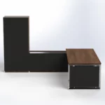 Elite Desk with Credenza Return & Cabinet Executive Desks - Image 8
