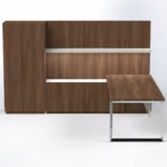 Elite Presidential Desk with Wall Unit W2200 x D2900 x H1600mm Executive Desks - Image 2