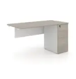 Nora Straight Desk with Fixed 3D Pedestal W1500 x D700 x H750mm Workstations - Image 8