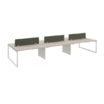 Cadi "O" Face to Face Workstation 6 Cluster W1600 x D1512 x H750mm Workstations