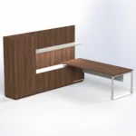 Elite Presidential Desk with Wall Unit W2200 x D2900 x H1600mm Executive Desks - Image 3