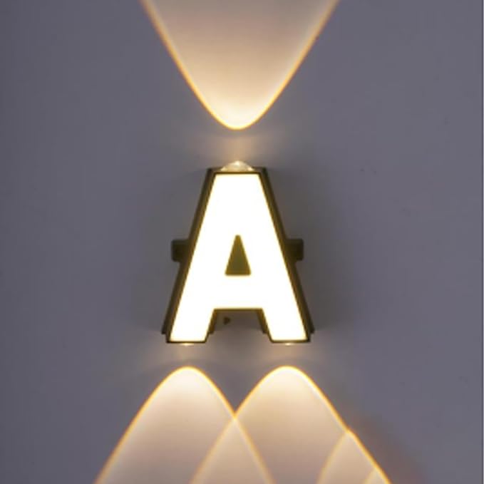 LED Alphabet Wall Lamp Letter Sign Wall Light Black Outside Indoor Decorative Light Letter A LED Alphabet Wall Lamp Letter Sign Wall Light Black Outside Indoor Decorative Light Letter A
