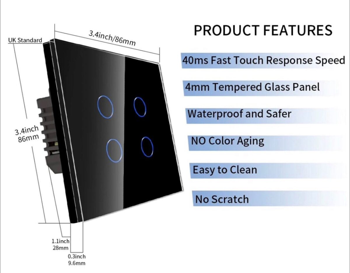 Smart light switch - 4 gang - Image 8