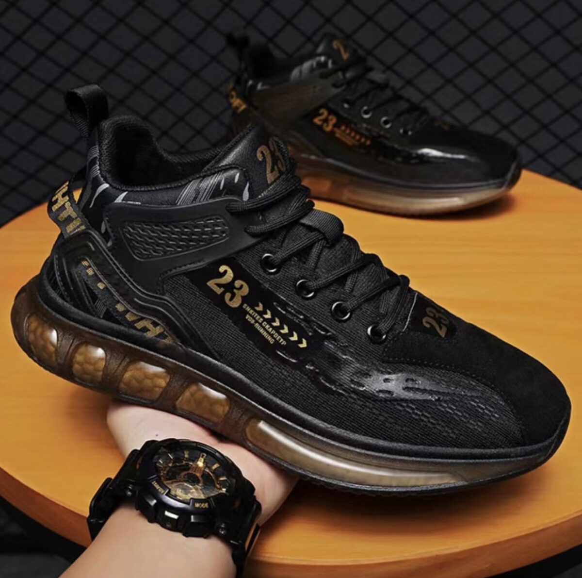 Trot Mens Shoes with Laces Black Size 44 - Image 2