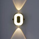 LED Alphabet Wall Lamp Letter Sign Wall Light Black Outside Indoor Decorative Light Letter O
