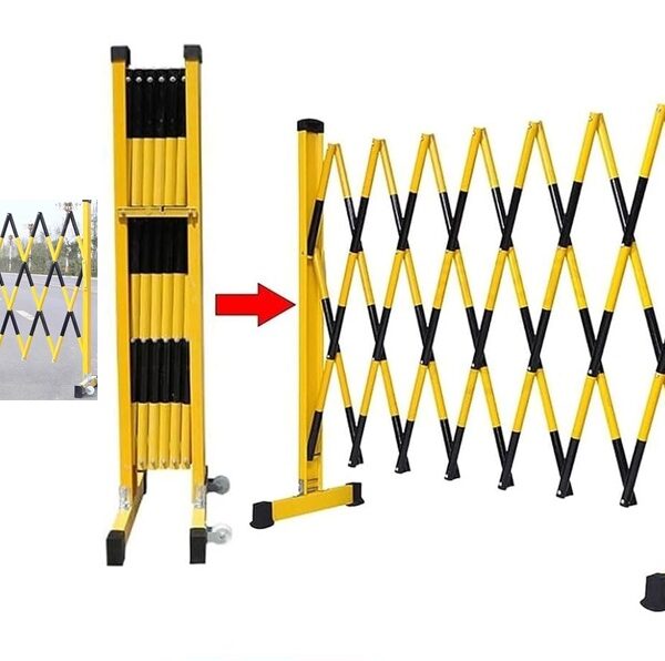 Expandable Metal Barricade Yellow/Black