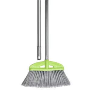 Super long bristles straight broom with metal handle