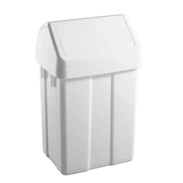 BIN WITH SWING LID 25 LITER - WHITE