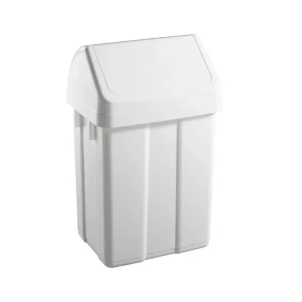 BIN WITH SWING LID 12L WHITE
