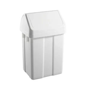 BIN WITH SWING LID 12L WHITE