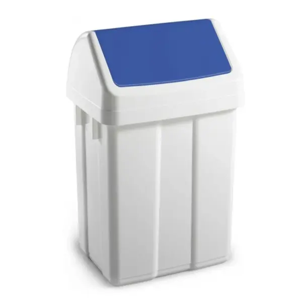 BIN WITH SWING BLUE LID 50L