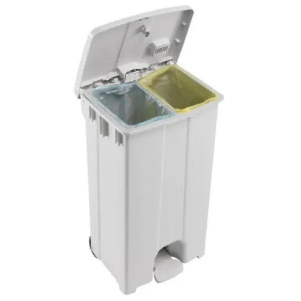 BIN 45+45 L WITH PADEL & LID