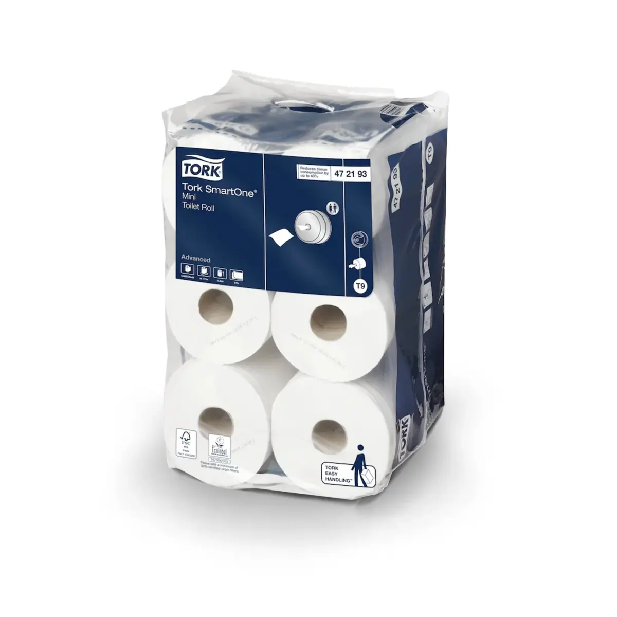 6 Tork SmartOne Mini Toilet Roll Advanced 2Ply (T9) (SCA 472193) - Image 1