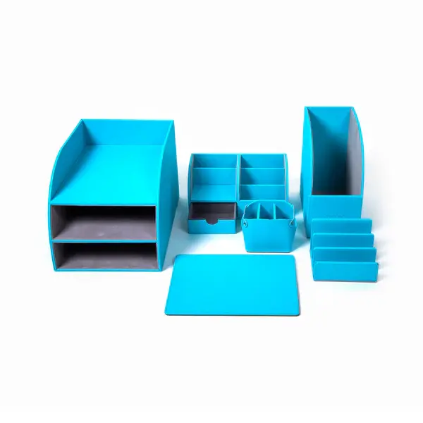 Light Blue Desktop Set for Home & Office Use