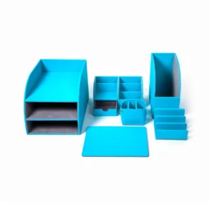 Light Blue Desktop Set for Home & Office Use