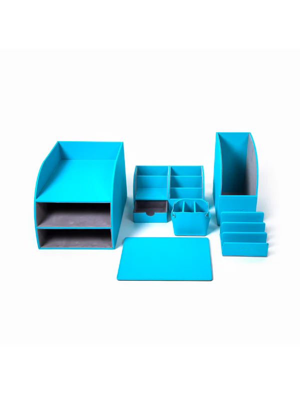 Light Blue Desktop Set for Home & Office Use