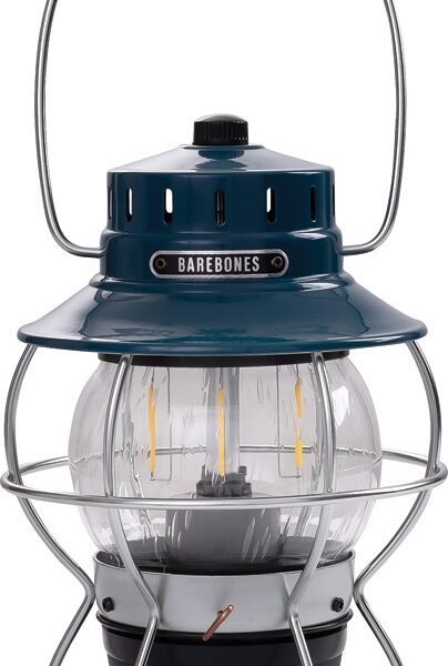 Barebones Living Railroad Lantern Ocean Blue