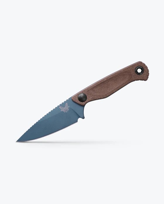 4 Benchmade Dacian | Brown Canvas Micarta | Spear Point - Image 1
