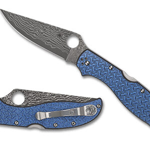 Spyderco Stretch 2 XL Blue Nishijin Damascus Sprint Run