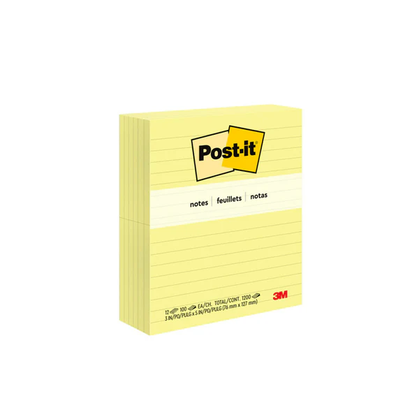 3M Post-it Notes 635 3x5 Yellow Sticky Notes