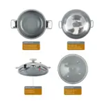 Short Aluminum Pressure Cooker Ceramic Coated - Image 2
