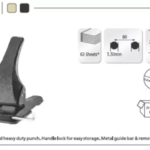 Heavy-Duty Paper Punch for 63 Sheets