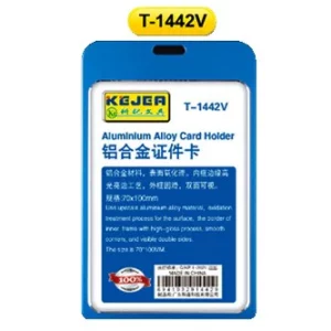 Slim Vertical Alloy ID Card Holder