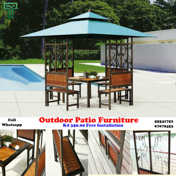 Outdoor Patio Furniture Set with Center Table and Chairs