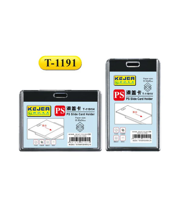 Transparent Acrylic Slide Card Holder