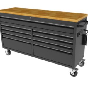 61" 9 Drawers Tool Chest Trolley Black