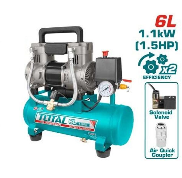 Total 6ltr Silent Air Compressor