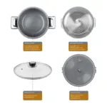 Aluminum Pressure Cooker Ceramic Coated 11L - Image 3