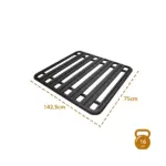 Aluminum Flat Roof Rack 75 x 142.5 CM - Image 2