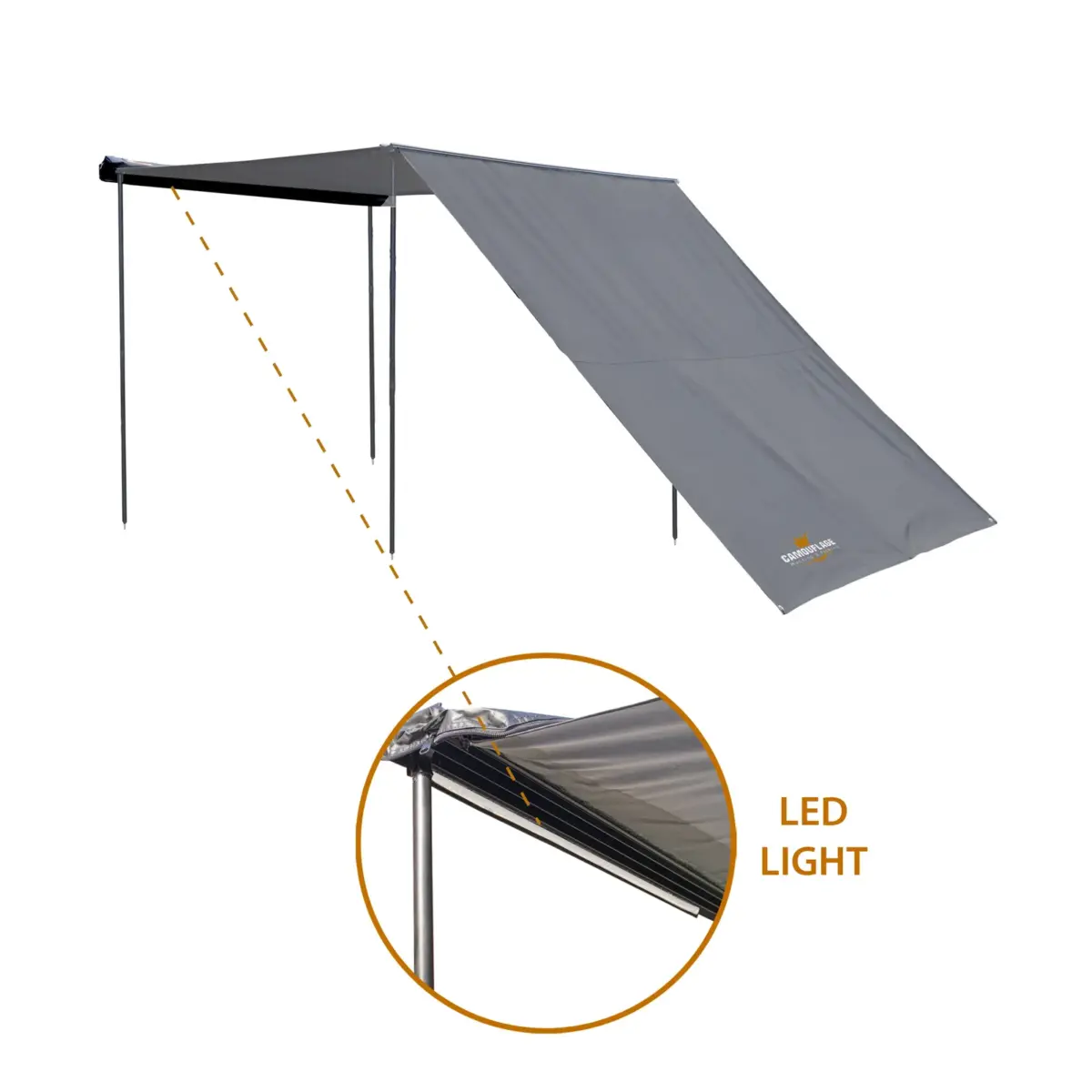Car Side Roof-Top Awning Shade - Image 2