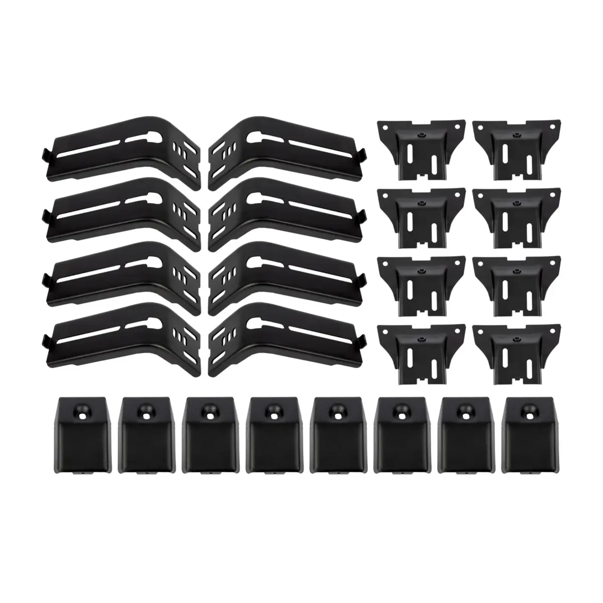 SUV Rain Gutter Brackets Set for Aluminum Flat Roof Rack - 8 PCS - Image 3