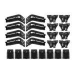 SUV Rain Gutter Brackets Set for Aluminum Flat Roof Rack - 8 PCS - Image 3