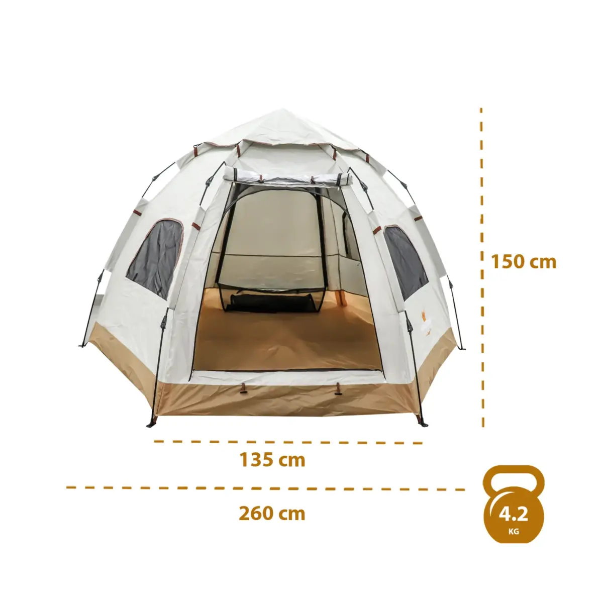 Hexagonal Tent 2.5x2.5m - Image 3