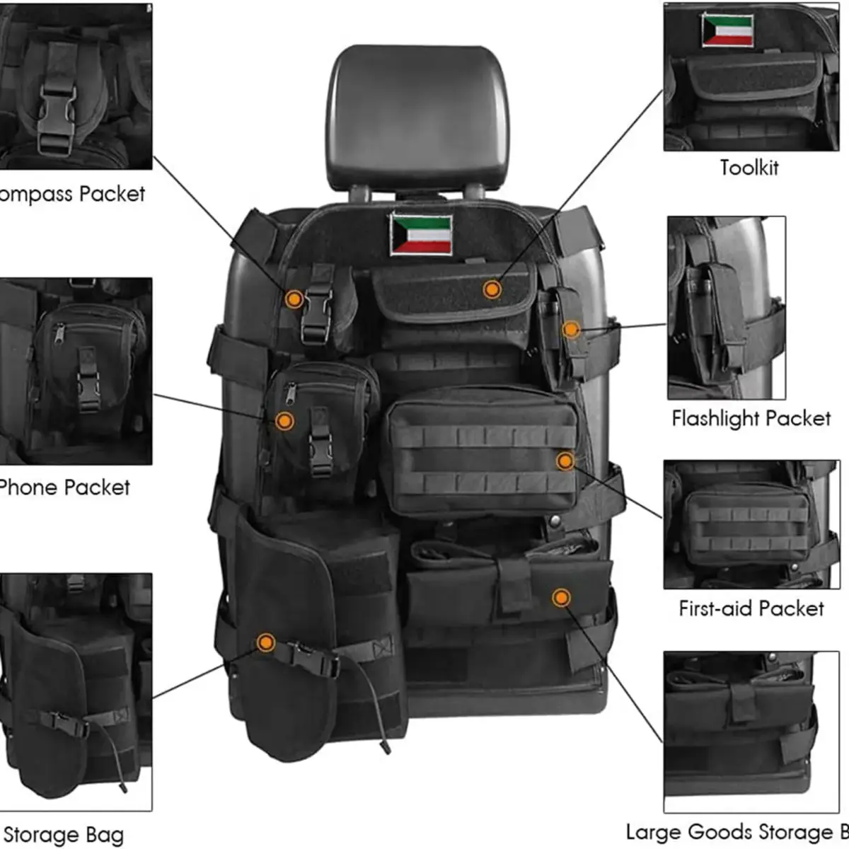 Seat Cover - Black - Image 2