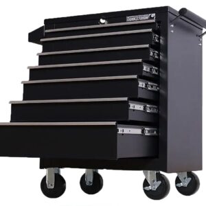 7 Drawers Workshop Tool Trolley Black