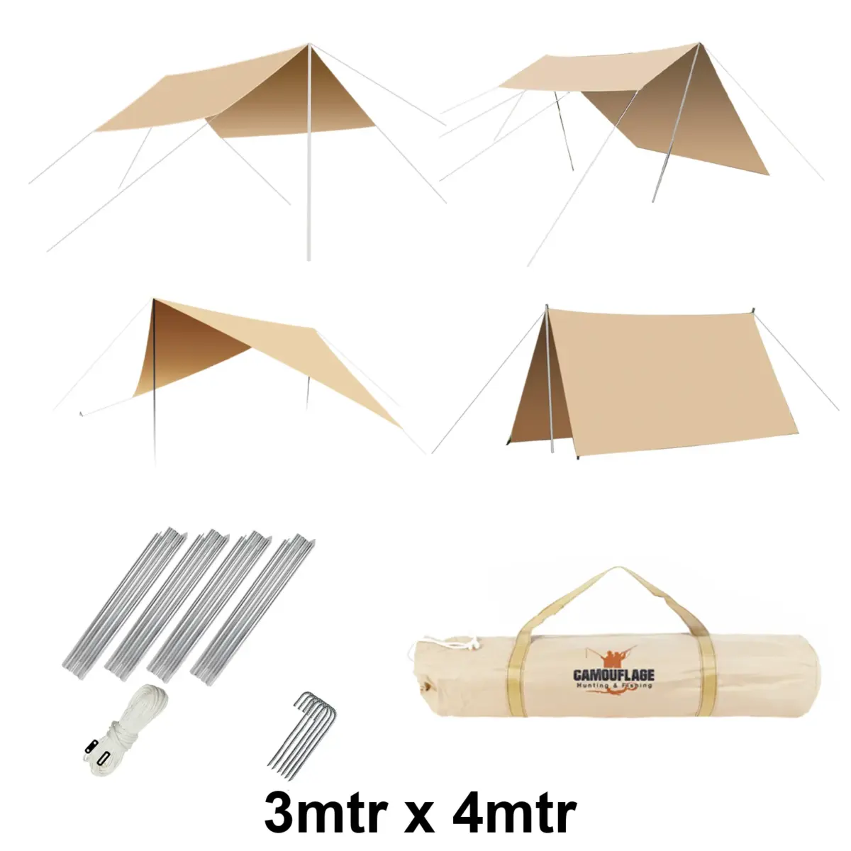Awning Sun Shelter 3*4m UMBRELLAS & WINDSCREENS - Image 2