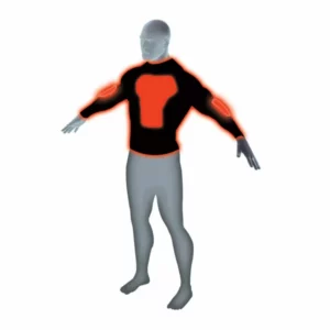 Thermal Insulated Long Sleeve Vest Double Layer - L Black