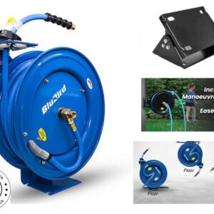 Blubird 30m Premium Air Hose Reel with Swivel Stand