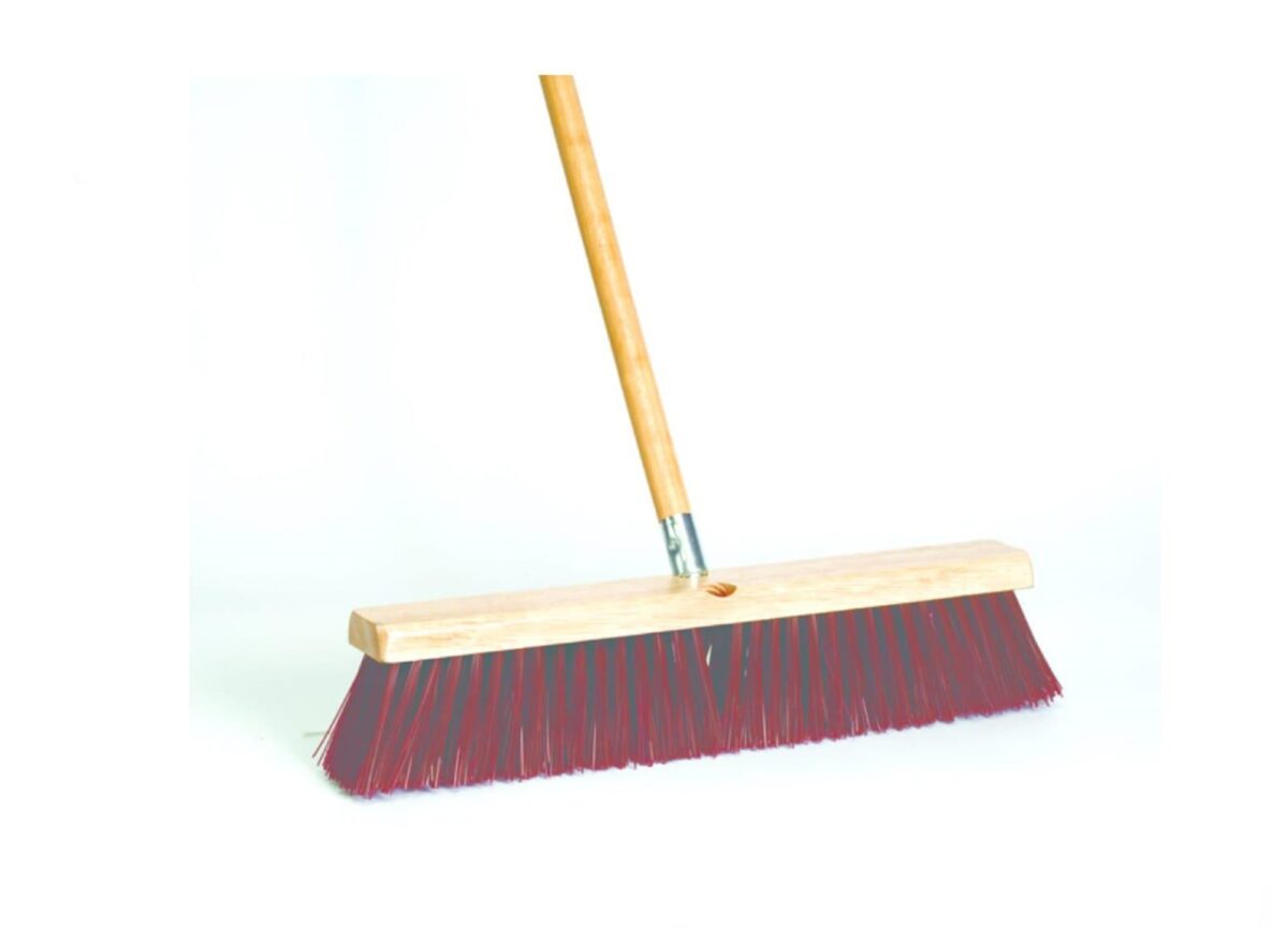 16" Premium Street Broom with handle - Image 1