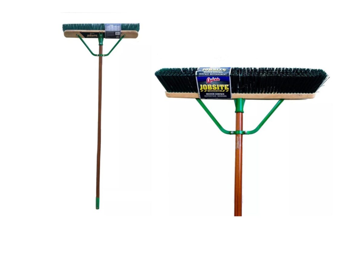 Quickie Jobsite Medium Surface Push Broom - Image 1