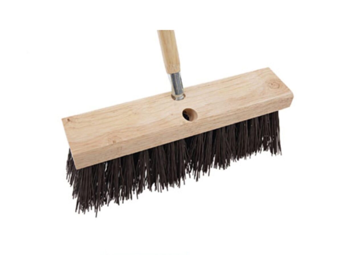 16" High Quality Street Broom with Handle - Image 1